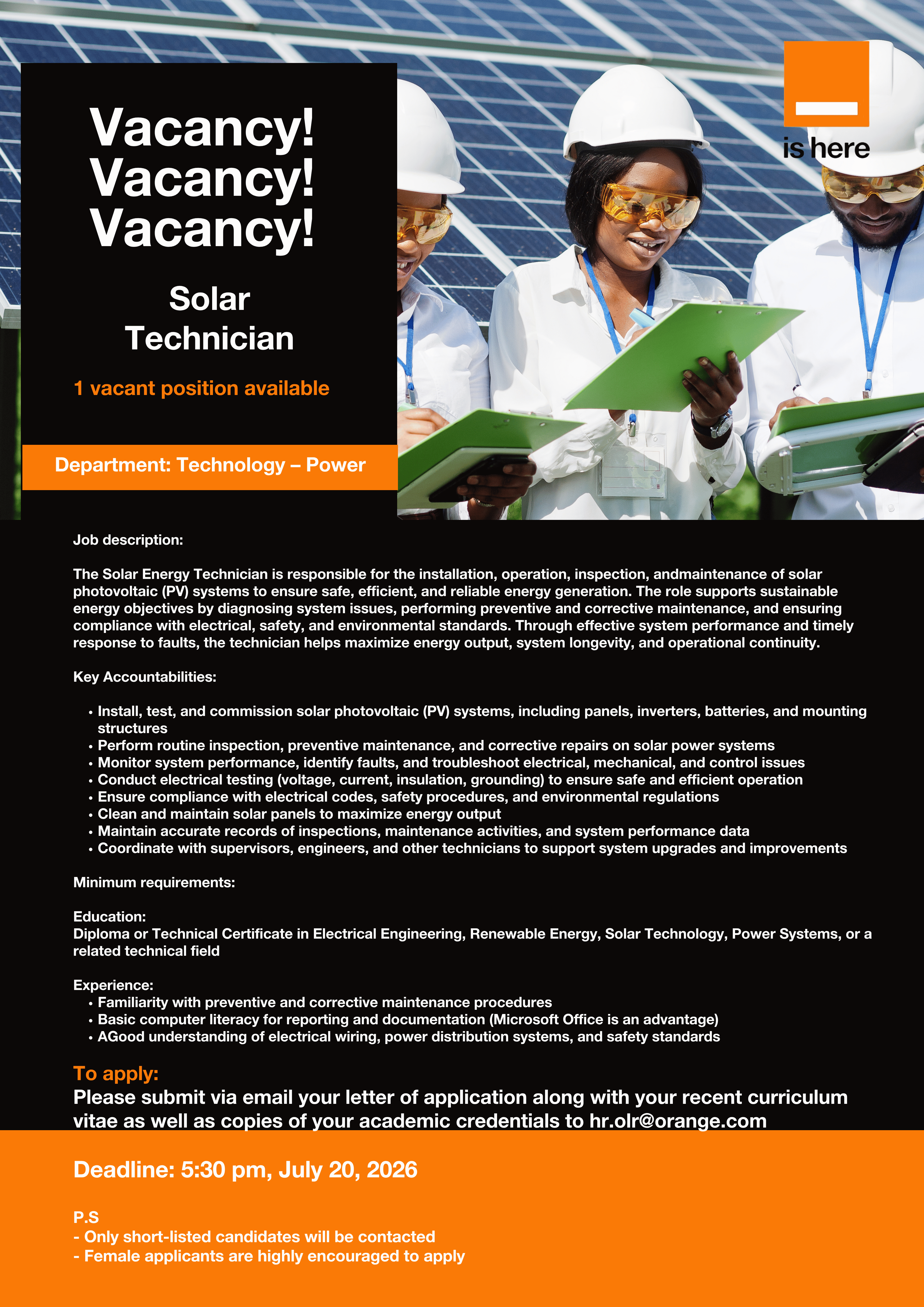Solar Technician